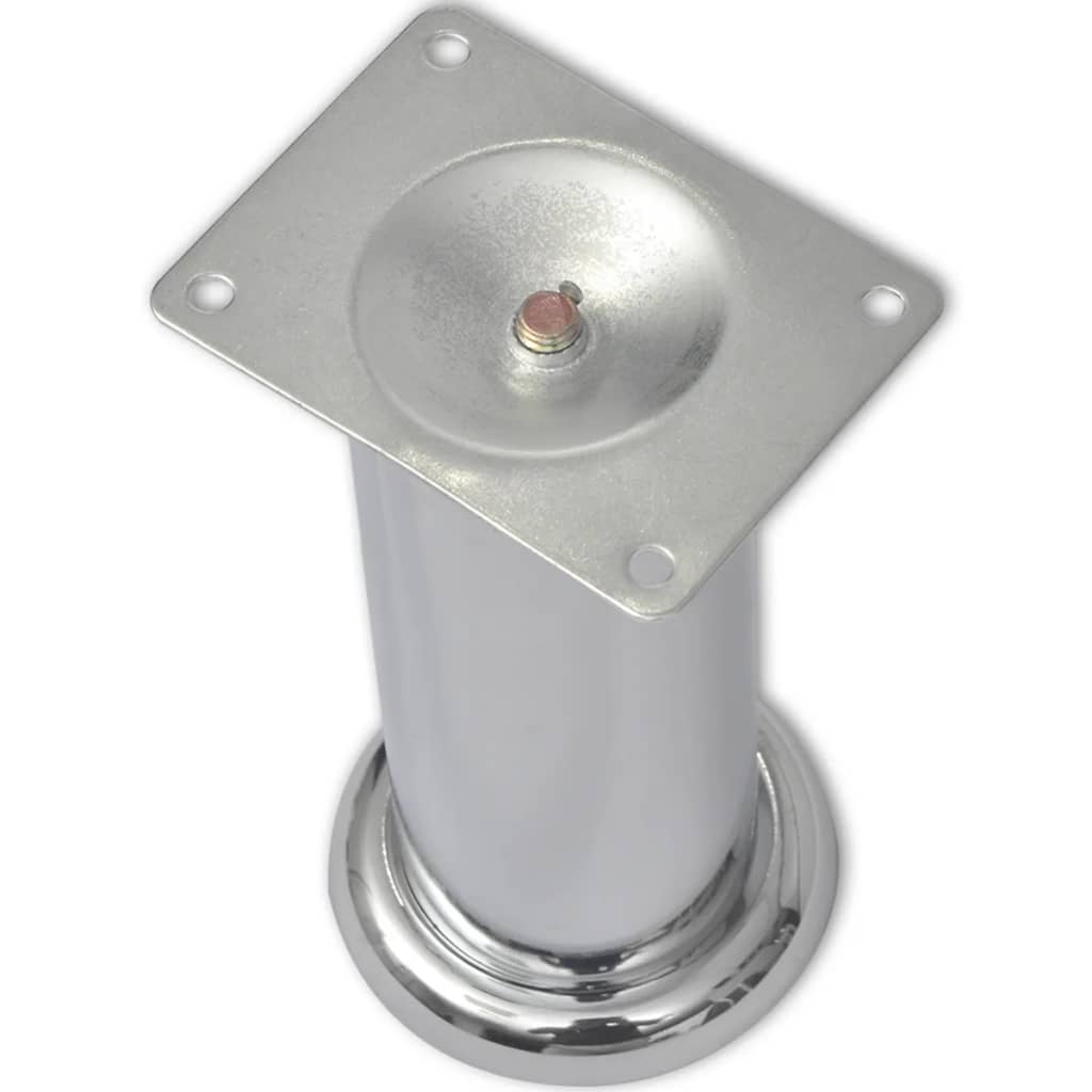 Piedini Rotondi per Divani 8 pz Cromati 180 mm - homemem39