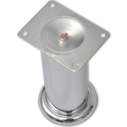 Piedini Rotondi per Divani 8 pz Cromati 180 mm - homemem39