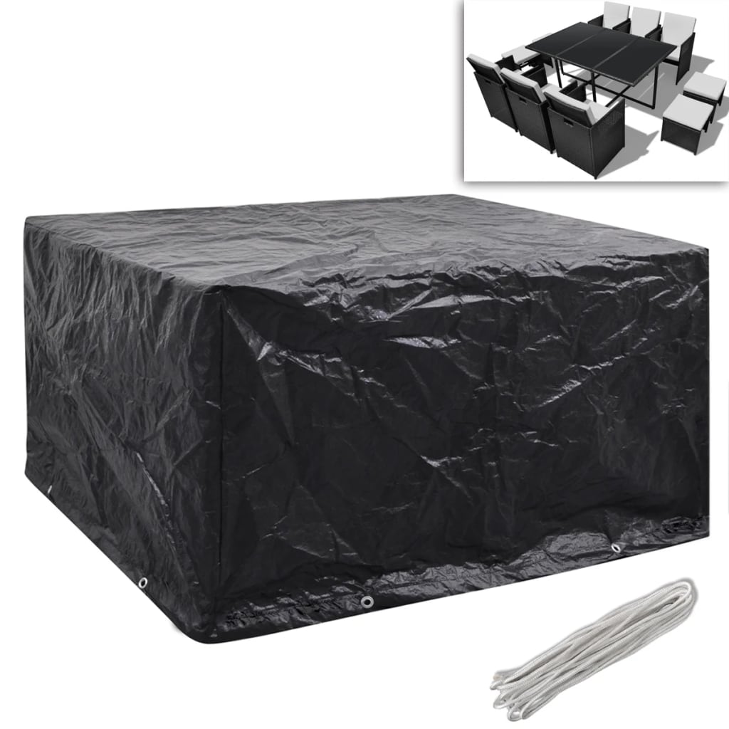 Coperture Arredi Giardino 2pz Polyrattan 8 Occhielli 172x113cm | homemem39