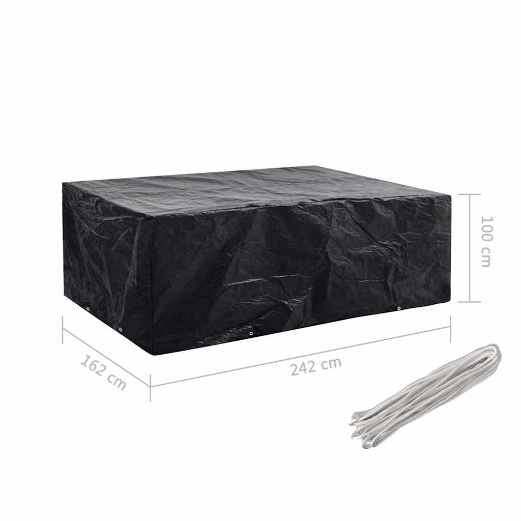 Coperture Arredi Giardino 2 pz 8 Occhielli 242x162x100 cm