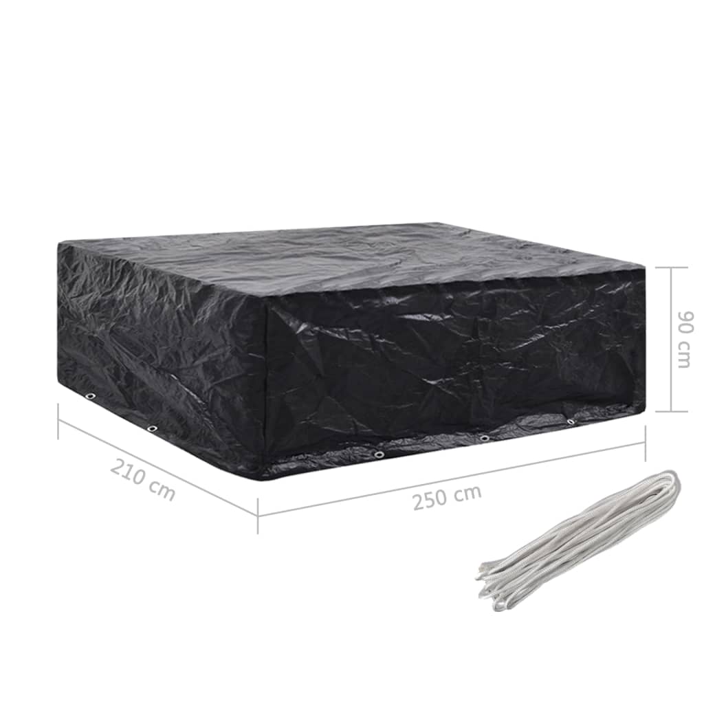 Coperture Arredi Giardino 2 pz 8 Occhielli 250x210x90 cm | homemem39