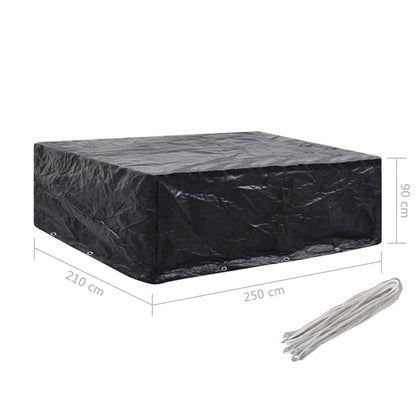 Coperture Arredi Giardino 2 pz 8 Occhielli 250x210x90 cm | homemem39