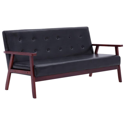 Set di Divani 3 pz Nero in Similpelle | homemem39