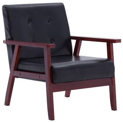 Set di Divani 3 pz Nero in Similpelle | homemem39