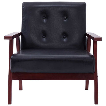 Set di Divani 3 pz Nero in Similpelle | homemem39