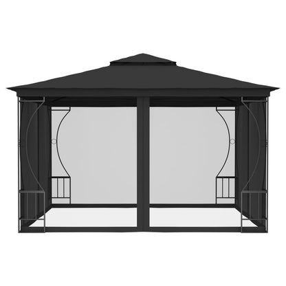 Gazebo con Rete 300x300x265 cm Antracite - homemem39