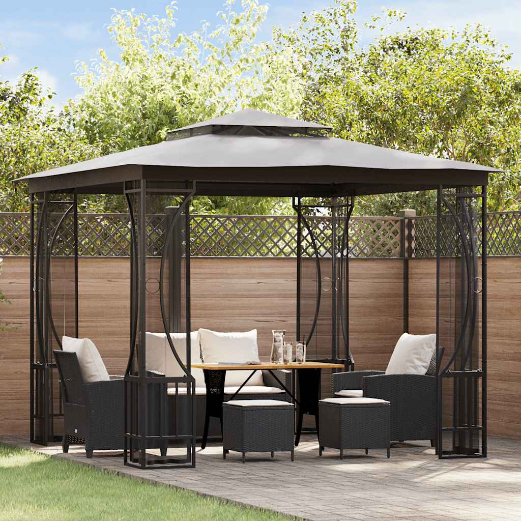Gazebo con Rete 300x300x265 cm Antracite