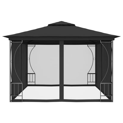 Gazebo con Rete 300x400x265 cm Antracite - homemem39