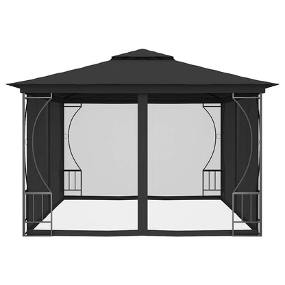 Gazebo con Rete 300x400x265 cm Antracite