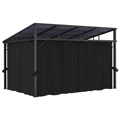 Gazebo con Tenda 405x294x244 cm Antracite | homemem39