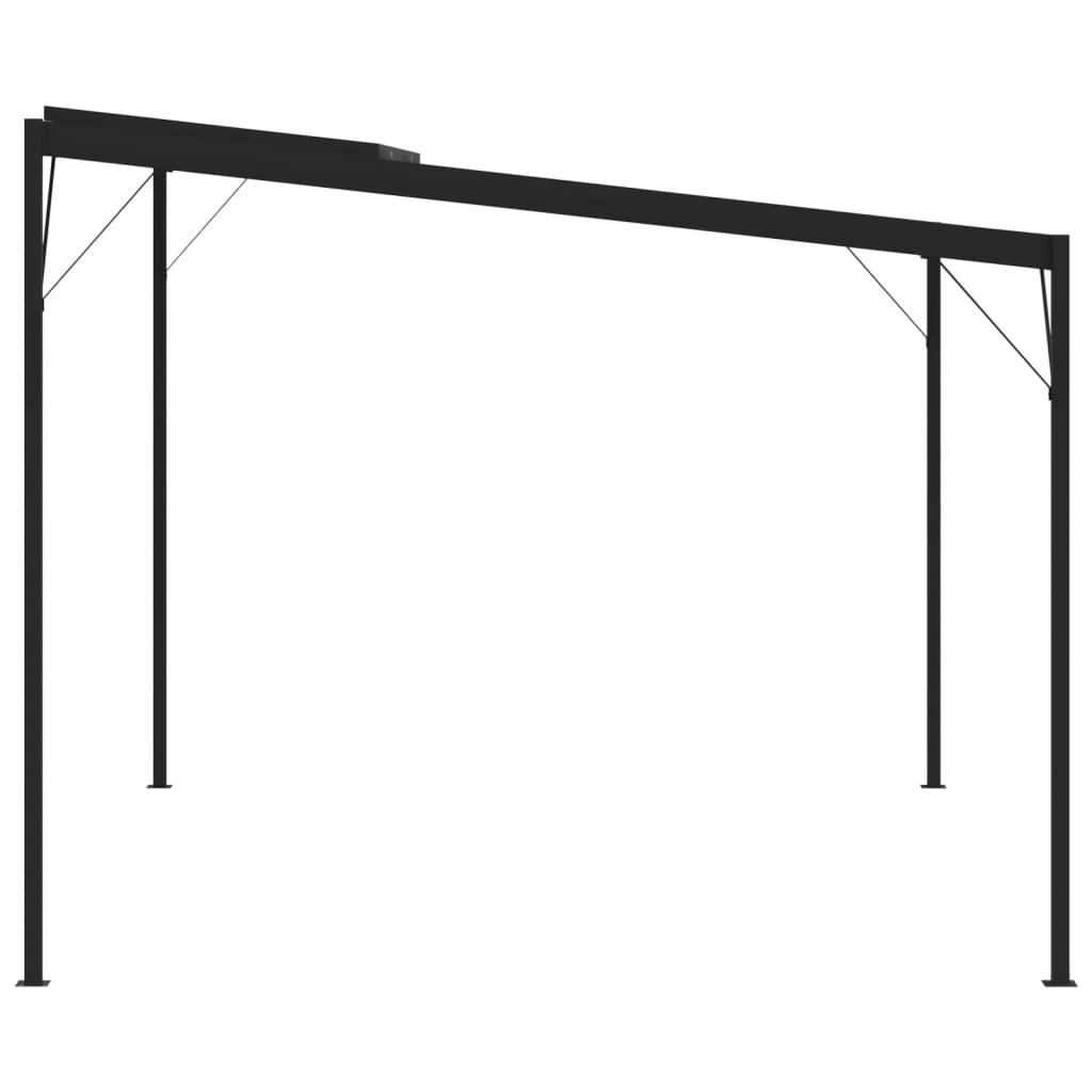 Gazebo con Tetto Antracite 4x3x2,5 m in Alluminio e Acciaio | homemem39
