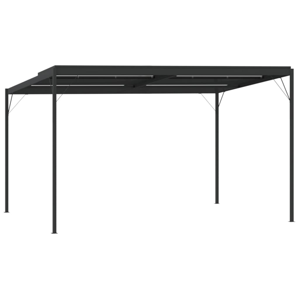 Gazebo con Tetto Antracite 4x3x2,5 m in Alluminio e Acciaio | homemem39
