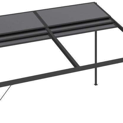 Gazebo con Tetto Antracite 4x3x2,5 m in Alluminio e Acciaio | homemem39