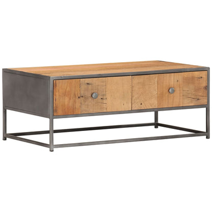 Tavolino da Salotto 90x50x35 cm in Legno Massello di Recupero | homemem39