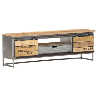 Mobile Porta TV 120x30x40 cm in Legno Massello di Mango