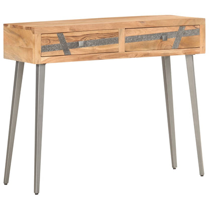 Tavolo Consolle 90x30x75 cm in Legno Massello di Acacia