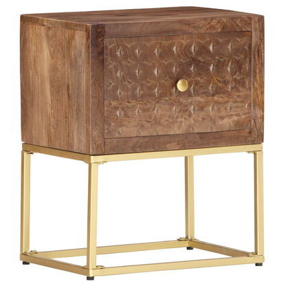 Comodino 40x30x50 cm in Legno Massello di Mango