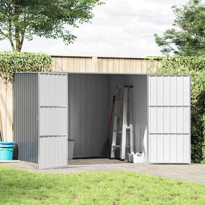 Capanno da Giardino Grigio 195x198x159 cm in Acciaio Zincato