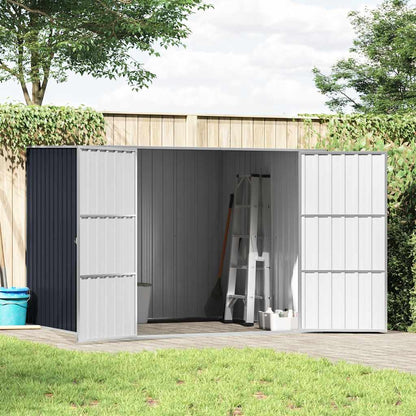 Anthracite Garden Shed 195x198x159 cm in Galvanized Steel
