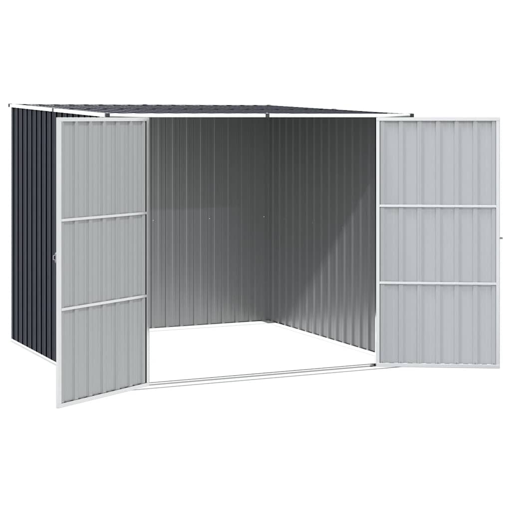 Anthracite Garden Shed 195x198x159 cm in Galvanized Steel