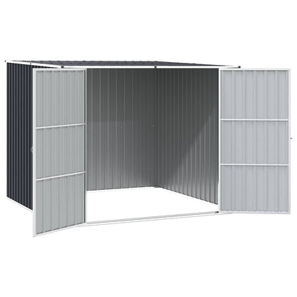 Anthracite Garden Shed 195x198x159 cm in Galvanized Steel