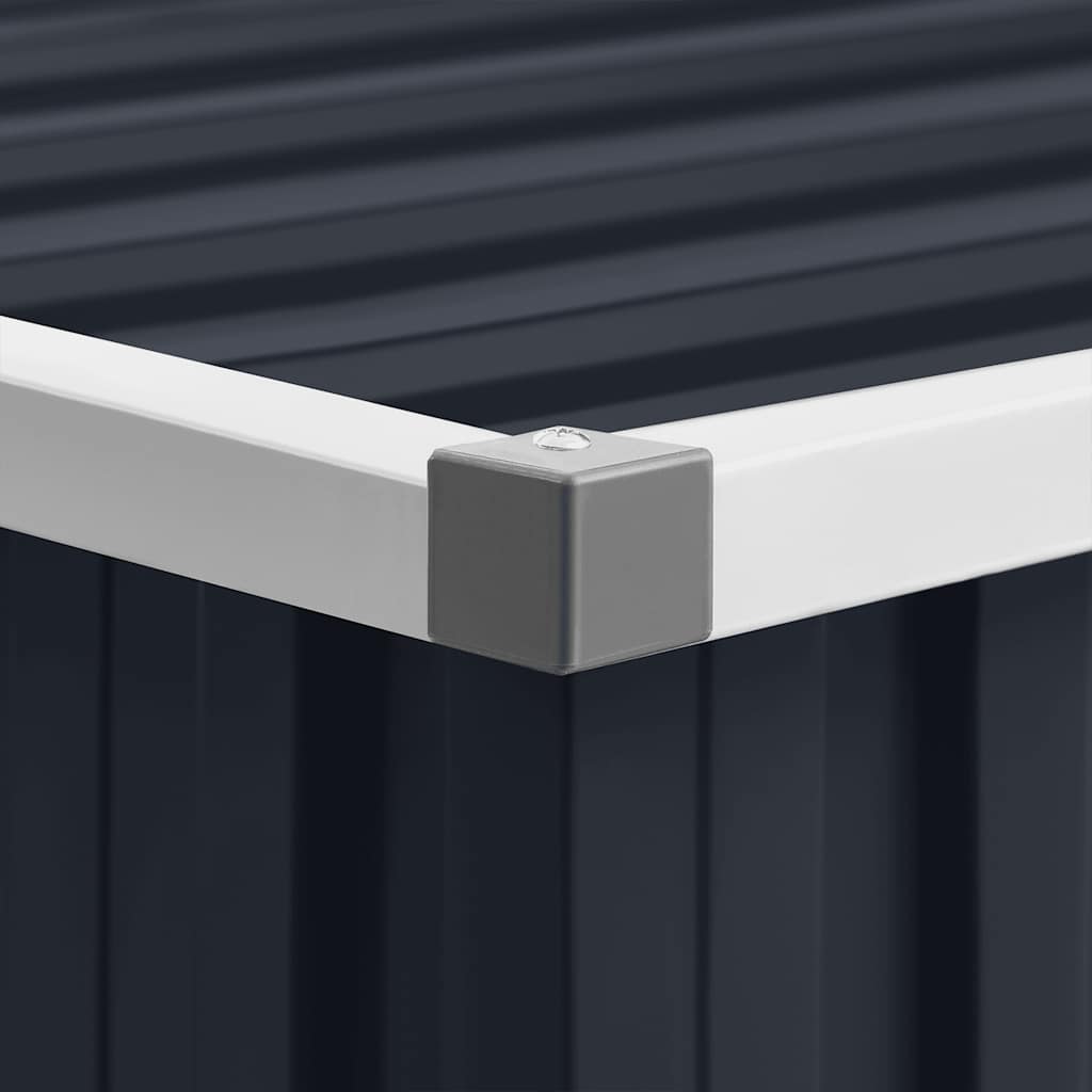 Anthracite Garden Shed 195x198x159 cm in Galvanized Steel