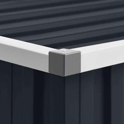 Anthracite Garden Shed 195x198x159 cm in Galvanized Steel