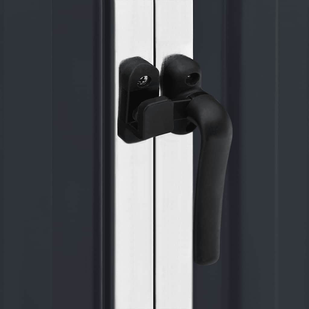 Anthracite Garden Shed 195x198x159 cm in Galvanized Steel