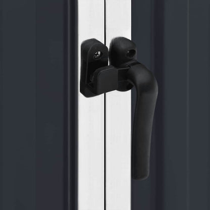 Anthracite Garden Shed 195x198x159 cm in Galvanized Steel