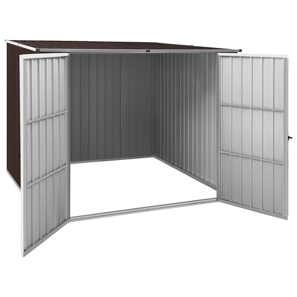 Capanno da Giardino Marrone 195x198x159 cm in Acciaio Zincato - homemem39