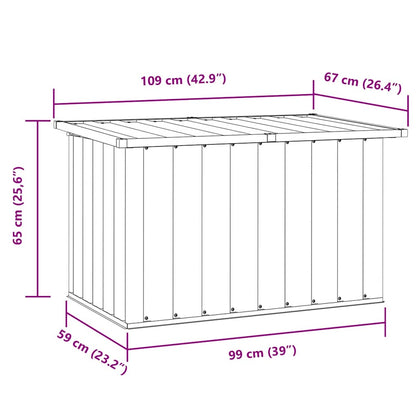Baule da Giardino Antracite 109x67x65 cm - homemem39