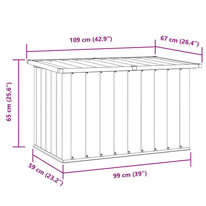 Baule da Giardino Marrone 109x67x65 cm - homemem39