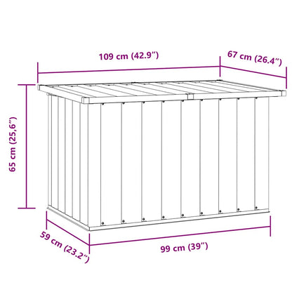 Baule da Giardino Marrone 109x67x65 cm - homemem39