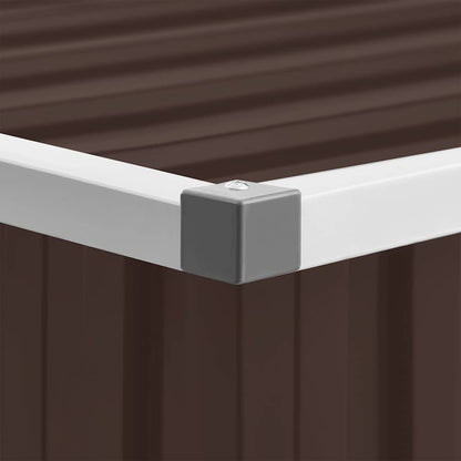 Baule da giardino marrone 109x67x65 cm | homemem39