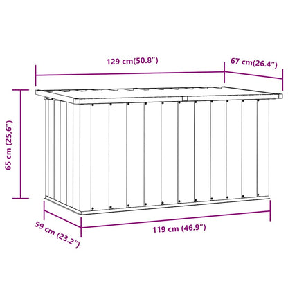 Baule da Giardino Verde 129x67x65 cm - homemem39
