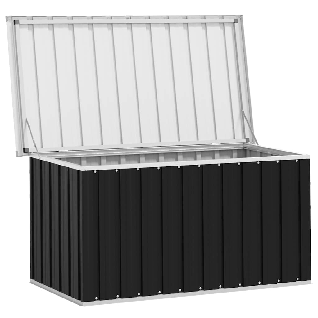Baule da Giardino Antracite 129x67x65 cm - homemem39