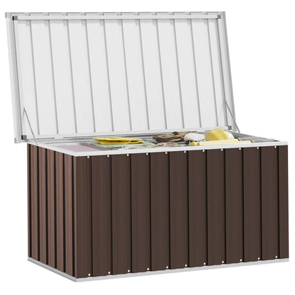 Baule da giardino marrone 129x67x65 cm | homemem39
