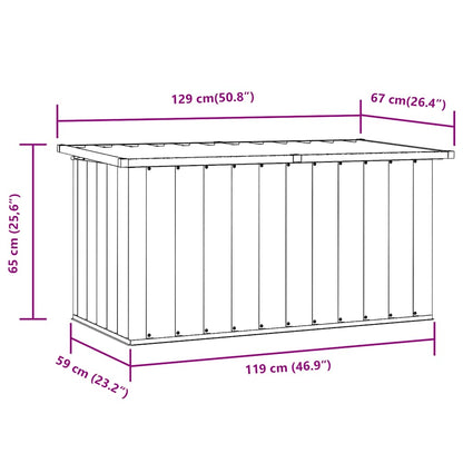 Baule da Giardino Marrone 129x67x65 cm - homemem39