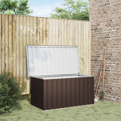 Baule da giardino marrone 129x67x65 cm | homemem39
