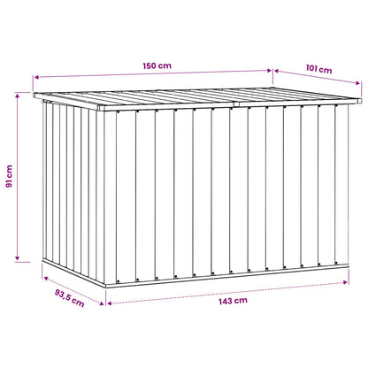 Baule da Giardino Grigio 150x101x91 cm