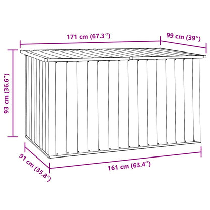 Baule da Giardino Grigio 171x99x93 cm - homemem39