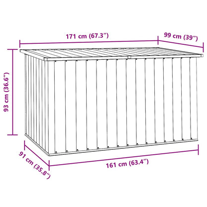 Baule da Giardino Antracite 171x99x93 cm - homemem39