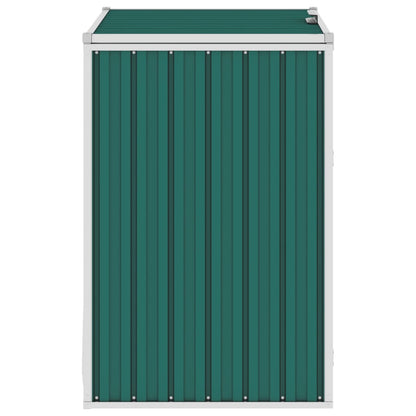 Copri Bidone Rifiuti Verde 72x81x121 cm in Acciaio