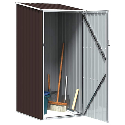 Brown Garden Shed 87x98x159 cm in Galvanized Steel