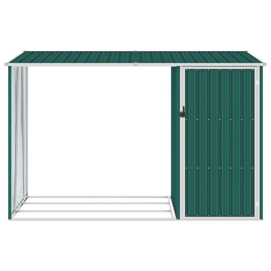 Capanno per Legna Verde 245x98x159 cm in Acciaio Zincato - homemem39