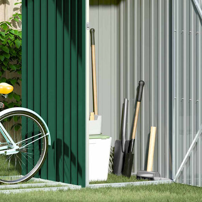 Capanno per Legna Verde 245x98x159 cm in Acciaio Zincato