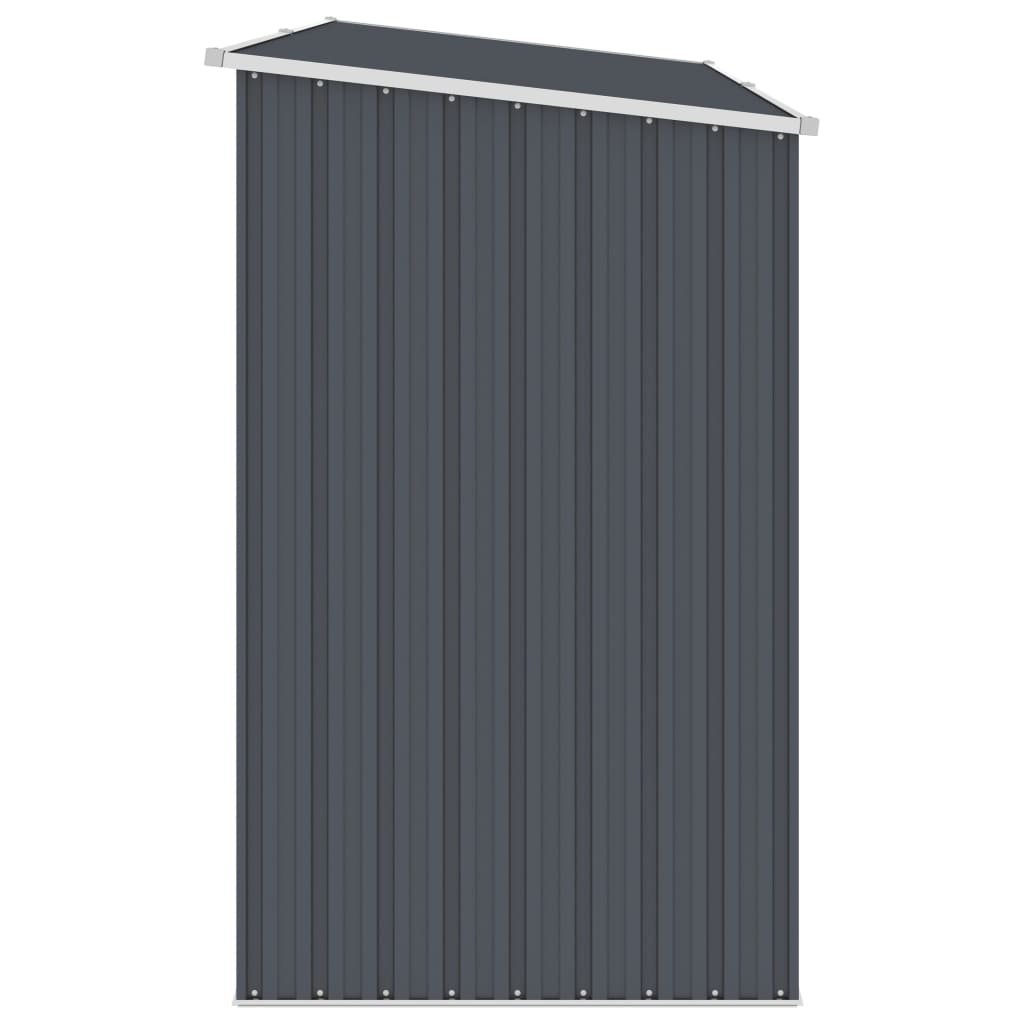 Capanno per Legna Antracite 245x98x159 cm in Acciaio Zincato - homemem39