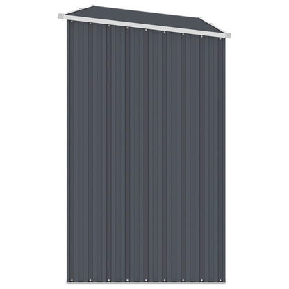 Capanno per Legna Antracite 245x98x159 cm in Acciaio Zincato - homemem39