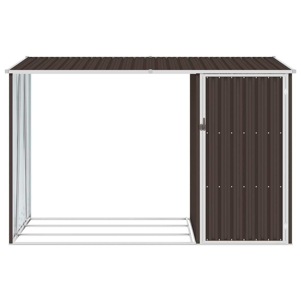 Capanno per Legna da Giardino 245x98x159 cm in Acciaio Zincato - homemem39