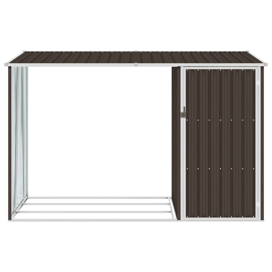 Capanno per Legna da Giardino 245x98x159 cm in Acciaio Zincato - homemem39